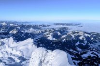 Oben  Sonne unten  Nebel