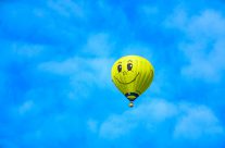 Smiley auch  im  Ballon