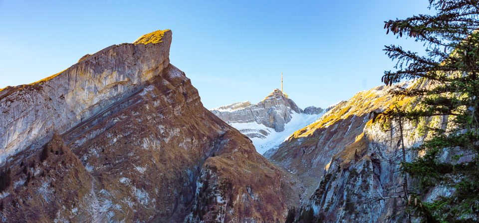 Alpstein mit dem  Säntis