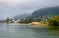 Blick von der Halbinsel Werd nach Stein